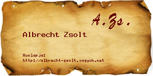 Albrecht Zsolt névjegykártya